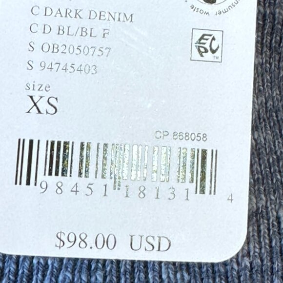 New Free People Beach Catalina Midi Sweater Dress Linen Blend Blue OVERSIZED XS - Picture 14 of 14